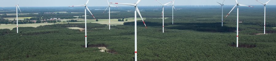 Windkraftanlage Windkraftanlagen aus der Luftperspektive